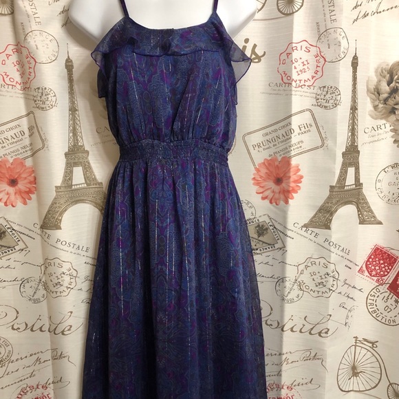 Express Navy Blue Maxi Dress - Picture 1 of 11